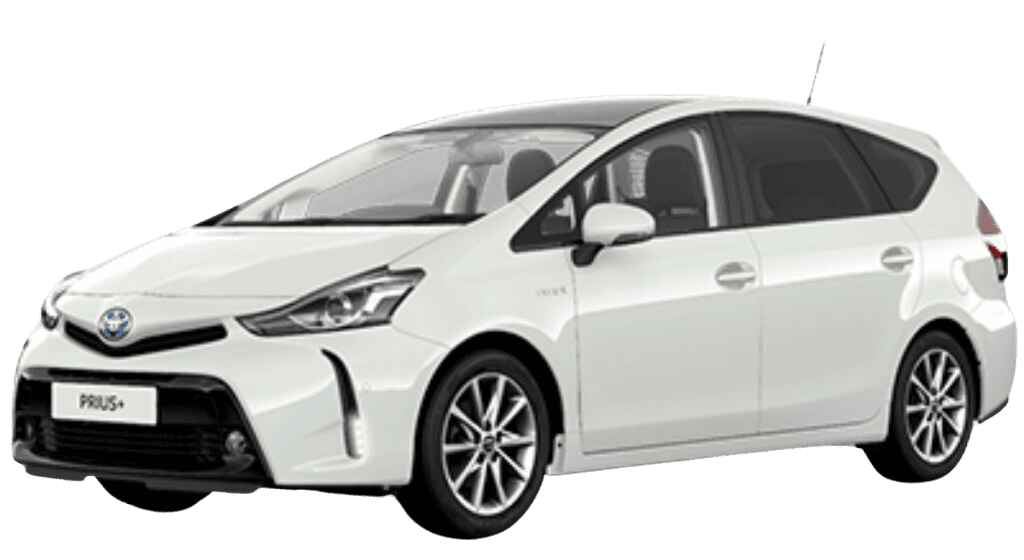 Estate car taxi, White prius +, Book taxi now, Can carry 4 passengers 4 bags, 2 carry ons